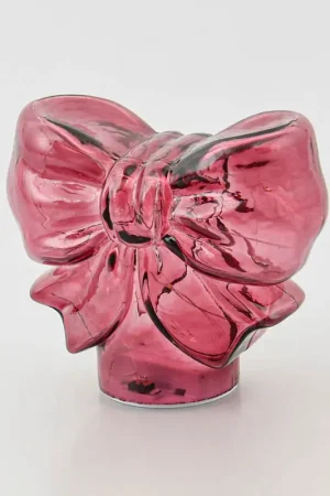 Noeud en verre lumineux à poser rose Offre Exclusive